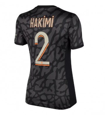 Paris Saint-Germain Achraf Hakimi #2 Tercera Equipación Mujer 2023-24 Manga Corta